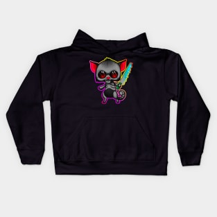 Cat skeleton  with outline Kids Hoodie